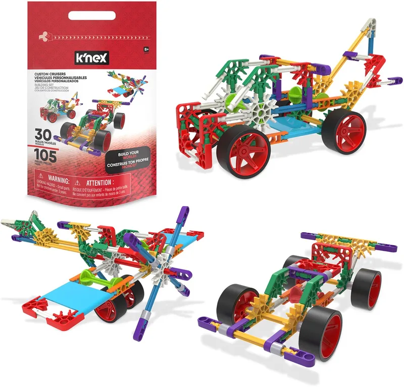 Custom Cruisers Bouwset – 105-delig by K'NEX in Meerkleurig – product photo