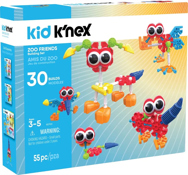 Kid Zoo Friends – Dieren Bouwset – 30 Bouwideeën – 55 Onderdelen – Vanaf 3 Jaar by K'NEX in Divers – product photo