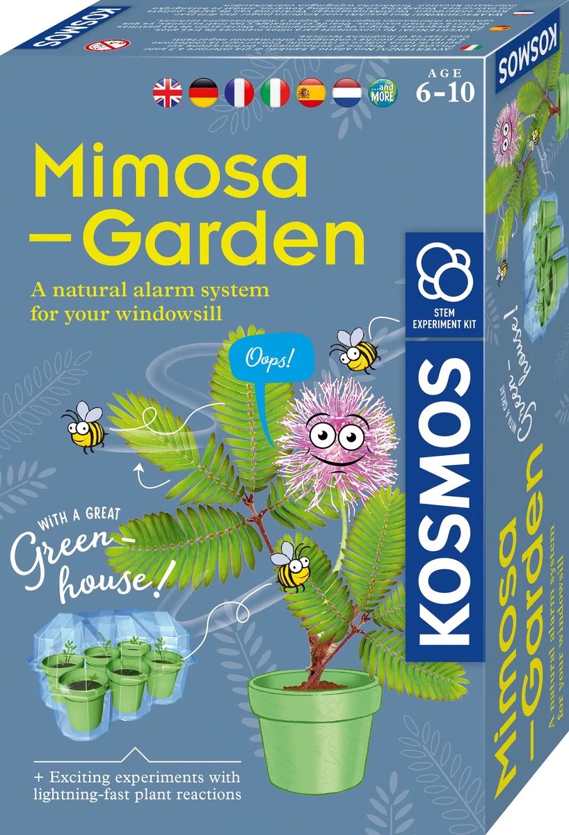 Experimenteerset - Kweek Je Eigen Gevoelige Mimosa Planten - Mini Kas Inclusief Zaden - Ontdek Hoe Planten Reageren op Aanraking - STEM Speelgoed - Vanaf 6 Jaar by KOSMOS in Mimosa Garden – product photo
