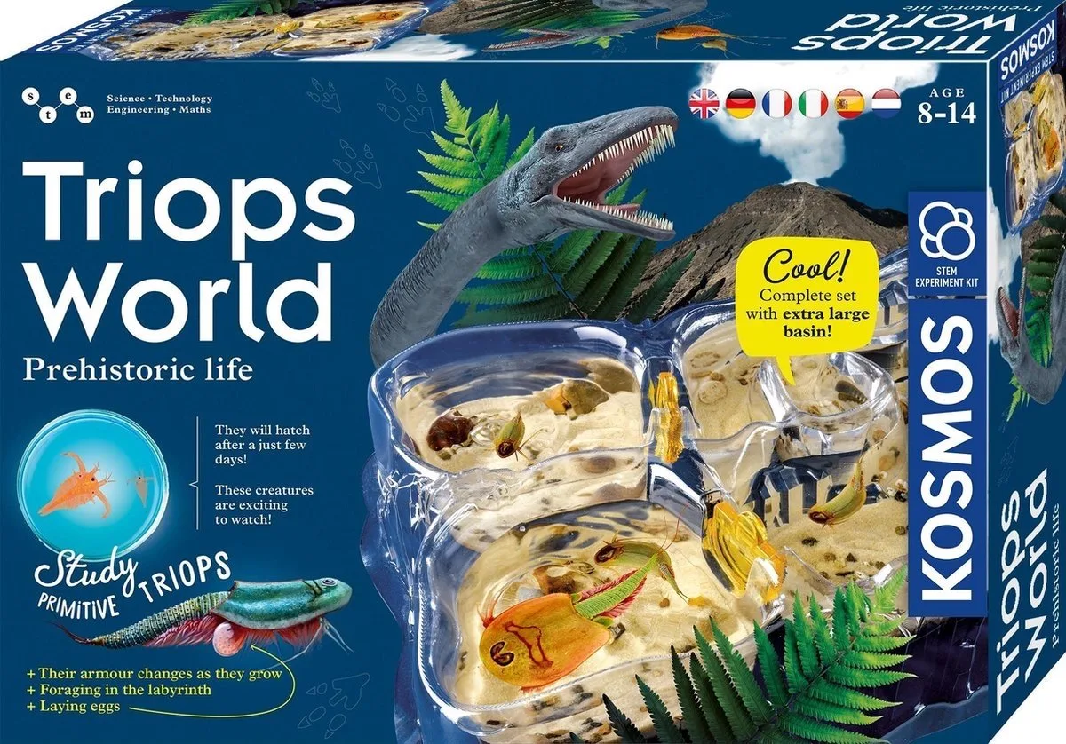 Experimenteerset - Kweek Je Eigen Triops Oerkreeftjes - Extra Groot Aquarium met Broedgedeelte - Ontdek Levende Fossielen - STEM Speelgoed - Vanaf 8 Jaar de KOSMOS en Triops World – photo du produit
