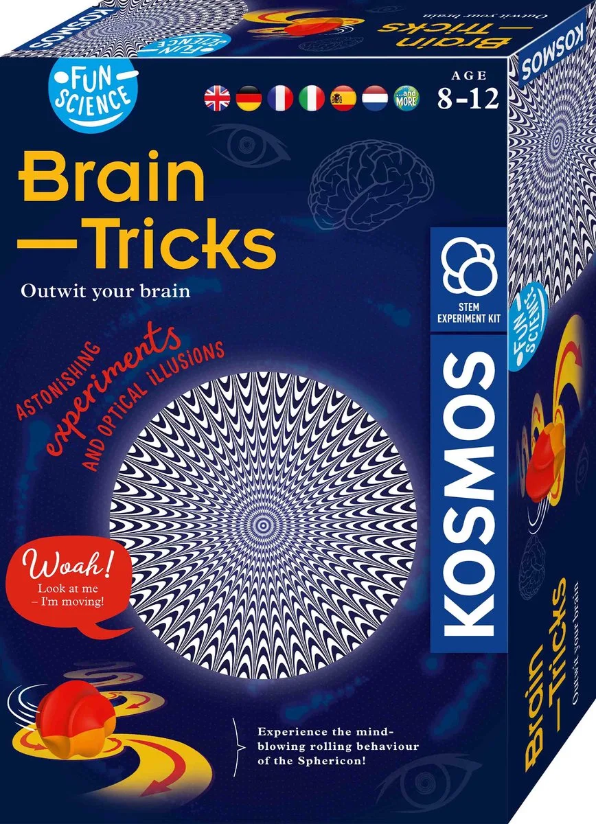Experimenteerset - Ontdek Optische Illusies en Hoe Je Hersenen Werken - 20 Breinexperimenten - STEM Speelgoed - Vanaf 8 Jaar fra KOSMOS i Brain Tricks – produktbillede
