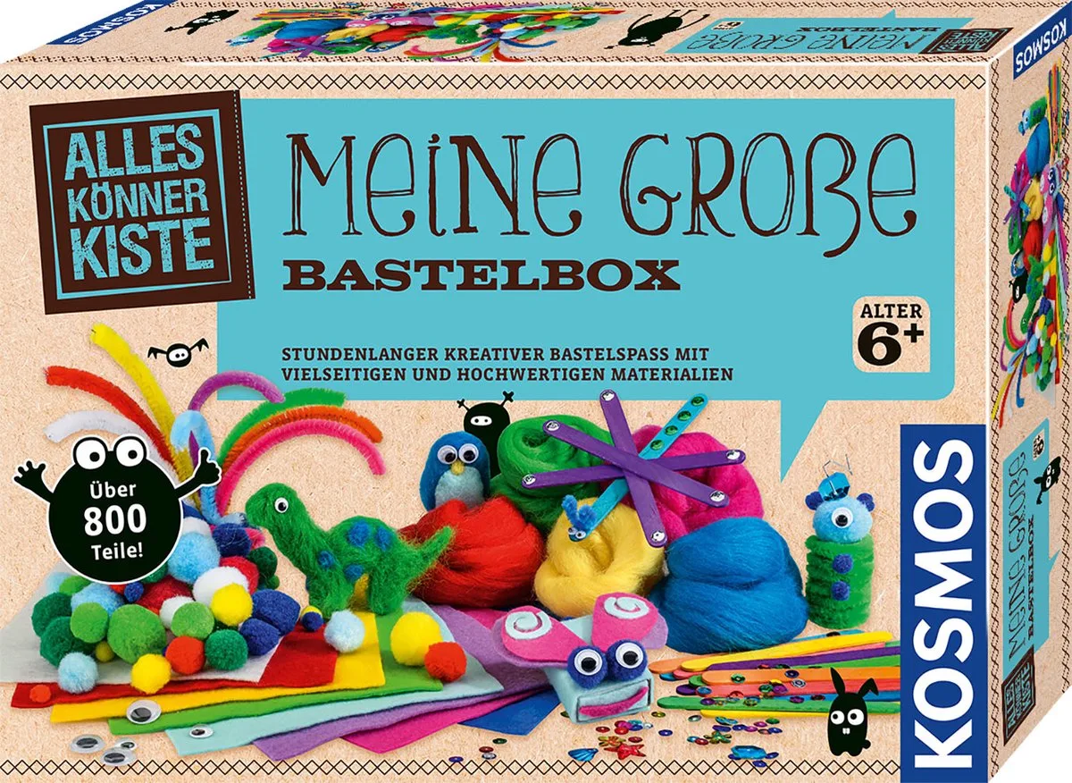 Grote Knutseldoos: Creatieve Materialen & Ideeën voor Kinderen de KOSMOS en Multicolore – photo du produit