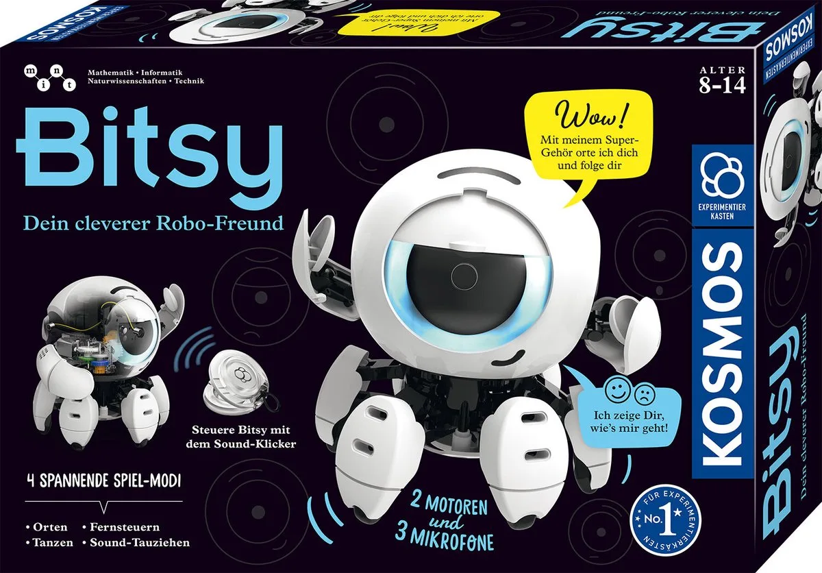 Kosmos 43678786 Bitsy - Dein cleverer Robo-Freund Robotica Experimenteerdoos 8 - 14 jaar by KOSMOS in Black, White – product photo