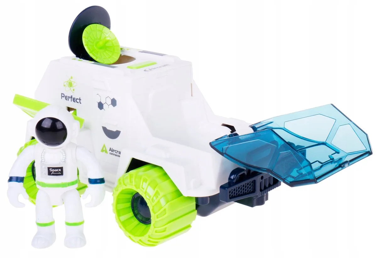 Ruimtevoertuig 16,5 cm Maanrover met Astronaut de KOSMOS en Bleu – photo du produit