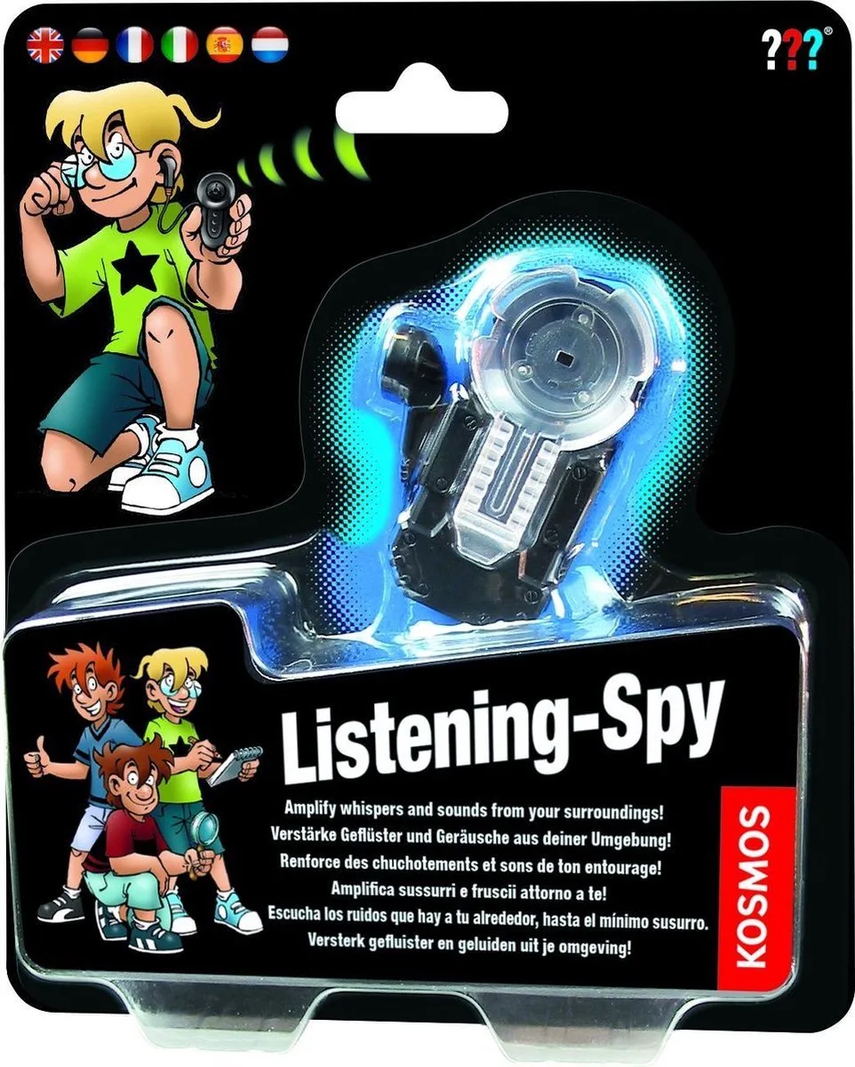 Spy Labs Listening-Spy – Spionagespeelgoed – Bouw je eigen afluisterapparaat – Inclusief richtmicrofoon en versterker – Luisterapparaat by KOSMOS in Spy Labs – Listening Spy – product photo