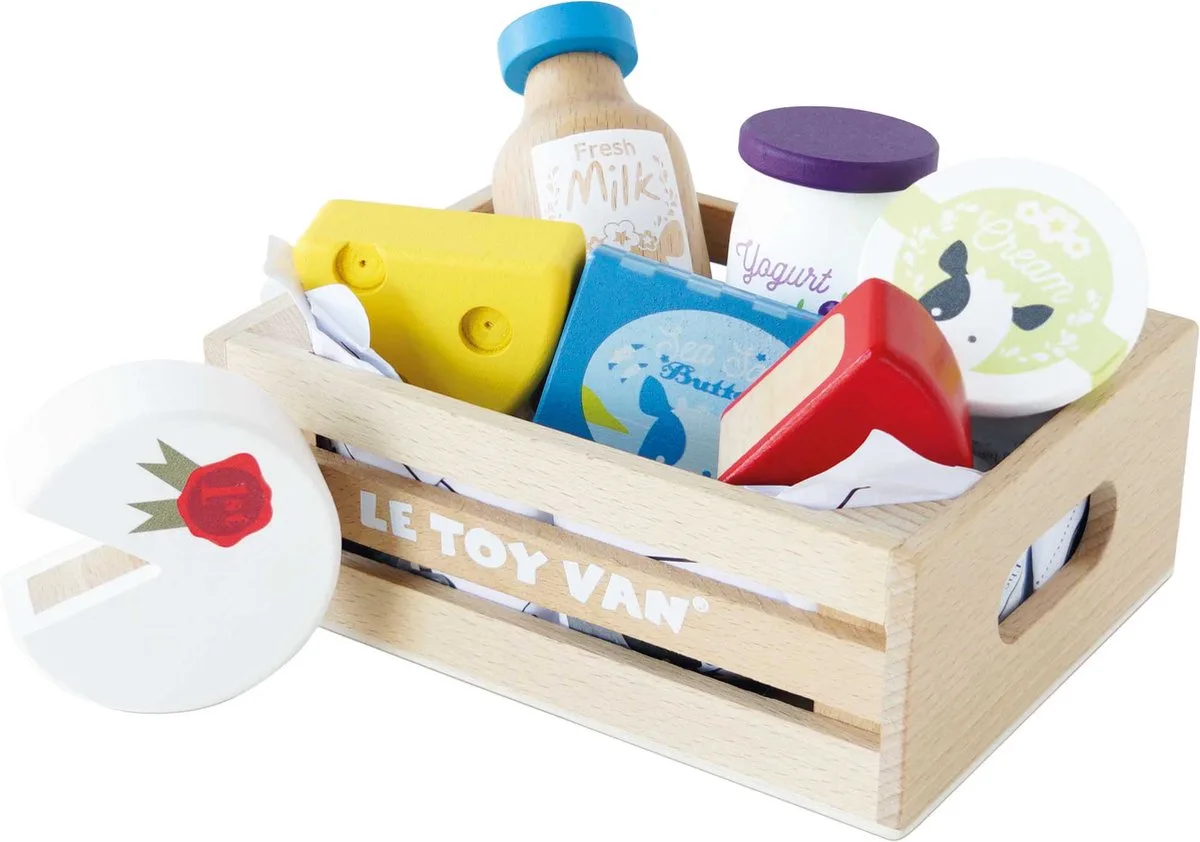 Kaas en melk krat Honeybake van Le Toy Van in Meerkleurig – productfoto