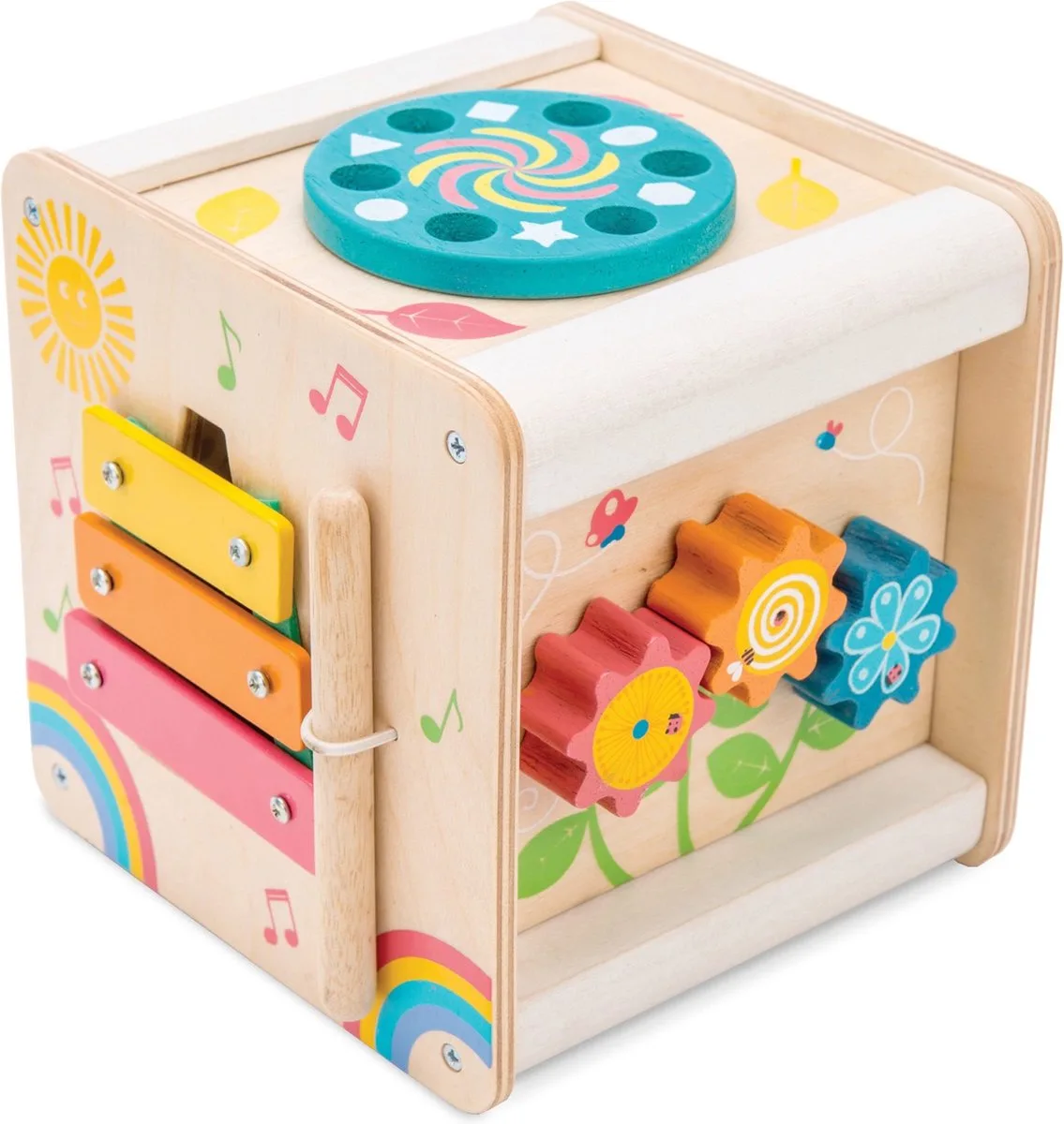 Kleine activiteiten kubus – Hout de Le Toy Van en Multicolore – photo du produit