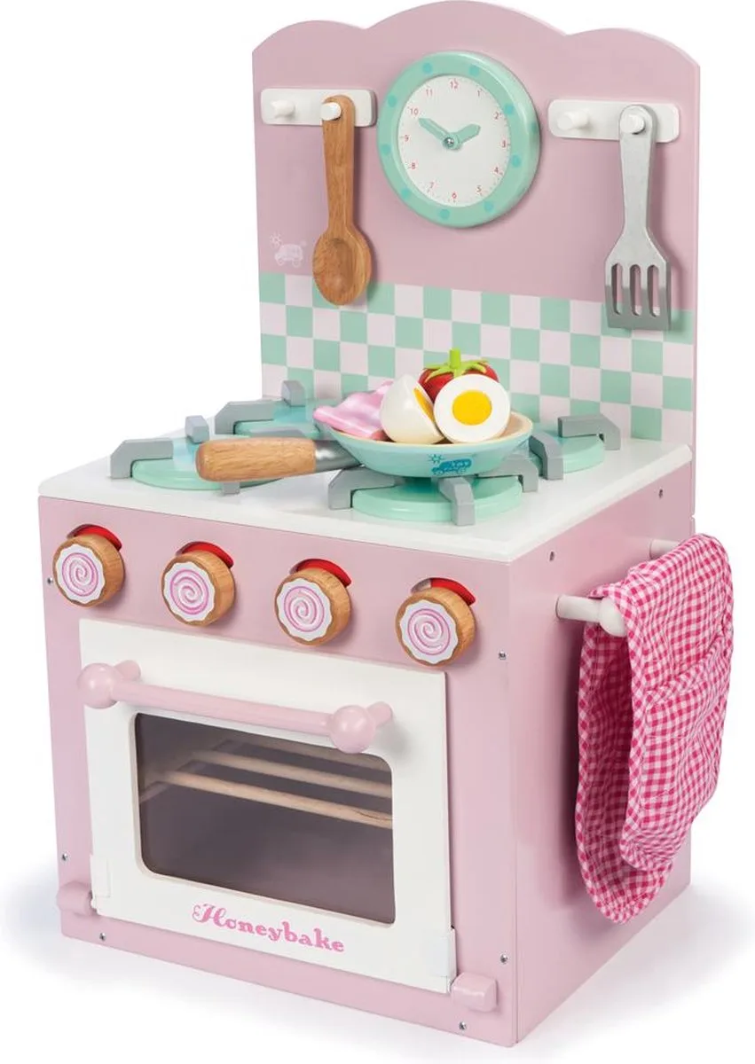 Kookfornuis met oven - Roze - Houten kinderkeuken fra Le Toy Van i Flerfarvet – produktbillede