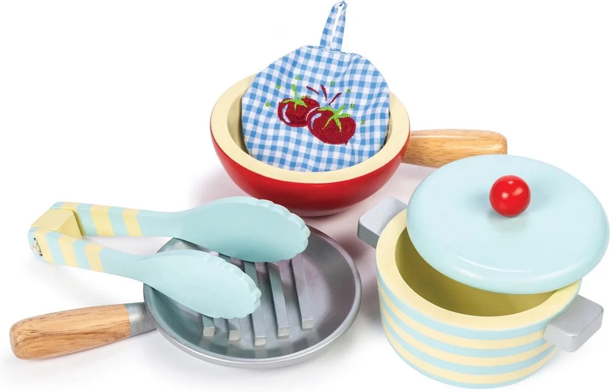 Kookset Hout - Potten en pannen hout speelset von Le Toy Van in Mehrfarbig – Produktfoto