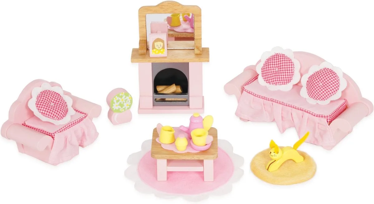 Poppenhuismeubels Daisylane Woonkamer - Hout fra Le Toy Van i Flerfarvet – produktbillede