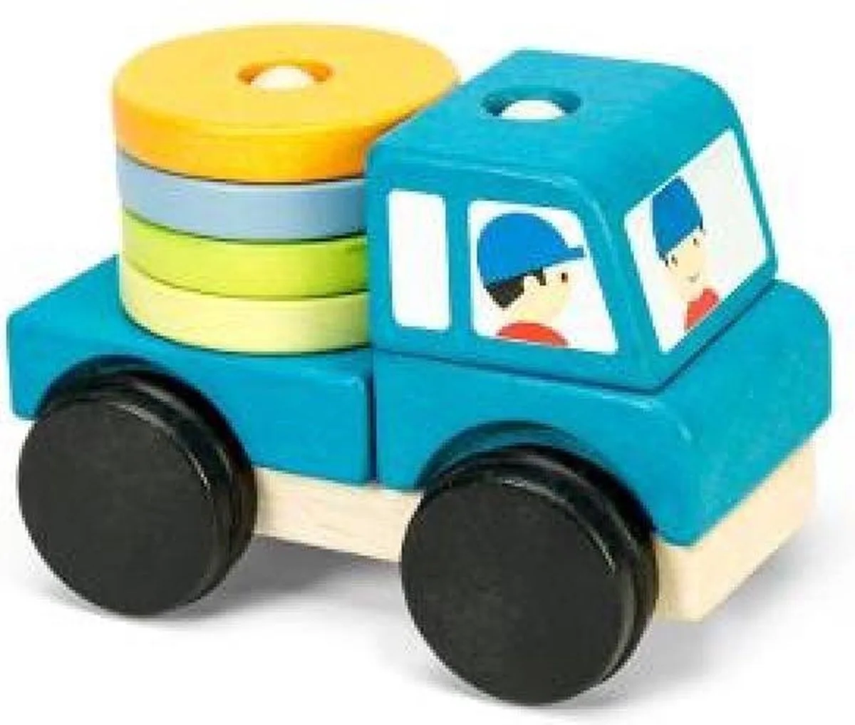 Stapelset Voertuigen - Hout van Le Toy Van in Blauw – productfoto