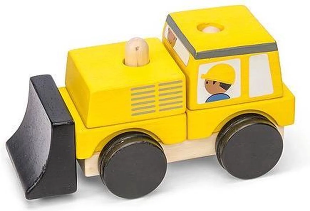 Stapelset Voertuigen - Hout van Le Toy Van in Geel – productfoto