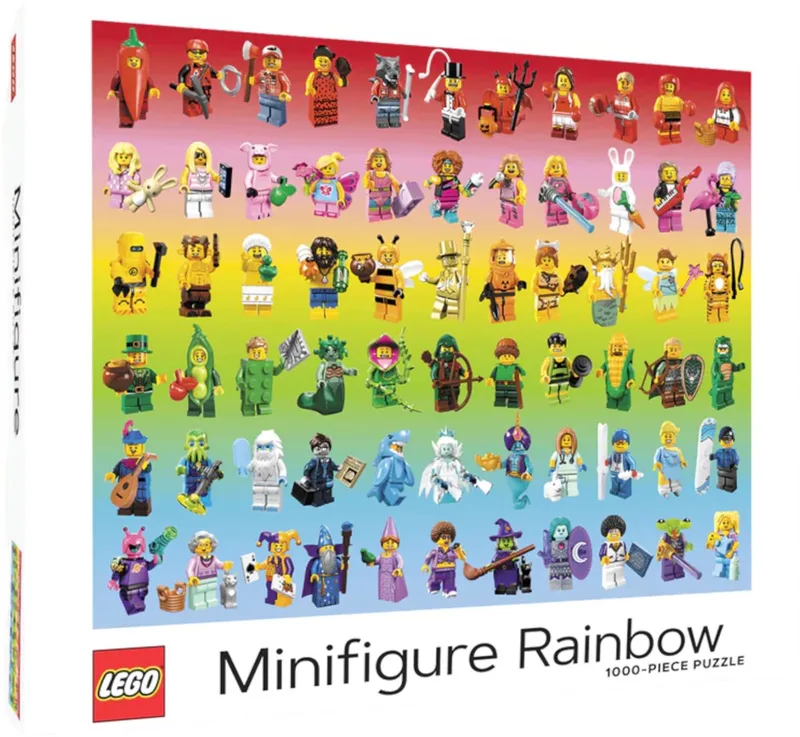 Puzzel 'Minifiguren Rainbow' (1000 stukjes) de LEGO en Multicolore – photo du produit