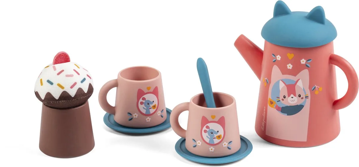 Bad theeset - Jeanne de kat de Lilliputiens en Multicolore – photo du produit