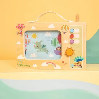 Geanimeerde muziekdoos - "Fly me to the moon" - Joe vliegt de Lilliputiens en Multicolore – photo du produit 2 sur 3
