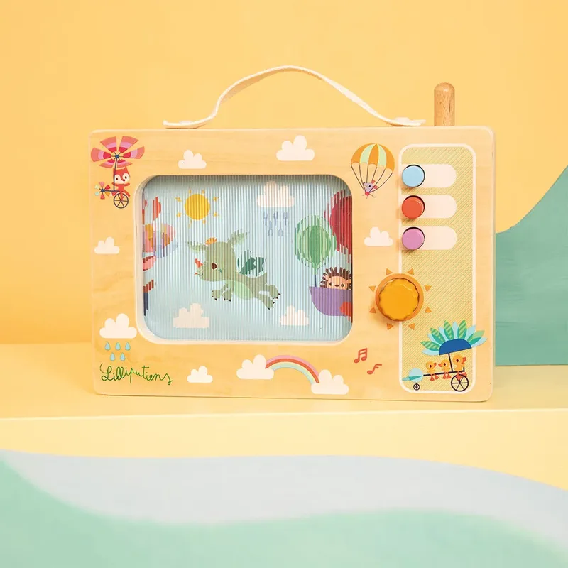 Geanimeerde muziekdoos - "Fly me to the moon" - Joe vliegt de Lilliputiens en Multicolore – photo du produit 2 sur 3