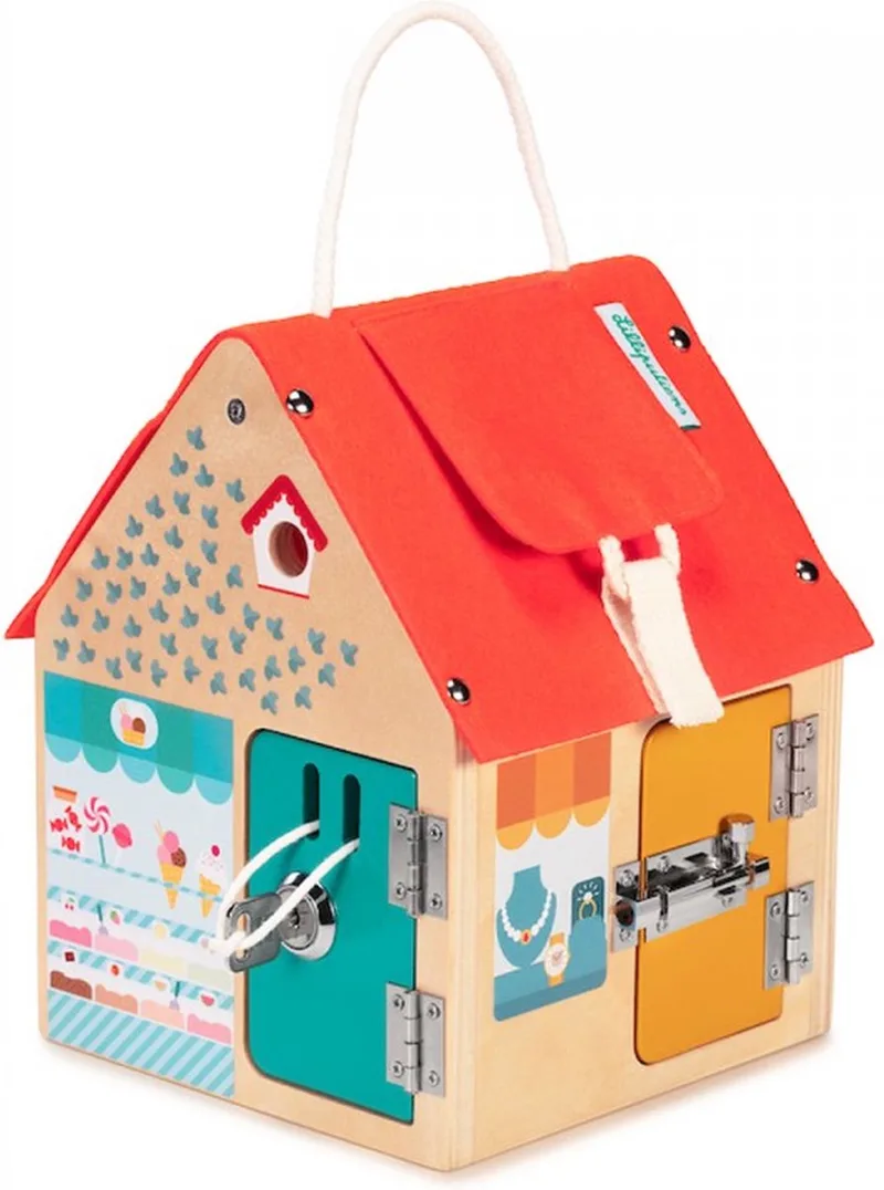 Grendelhuis - Houten speelgoedhuis met verborgen ruimtes de Lilliputiens en Multicolore – photo du produit