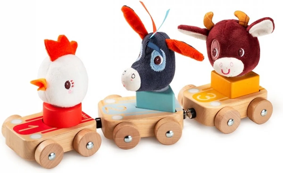 Houten Autoslinger - Boerderij van Lilliputiens in Meerkleurig – productfoto