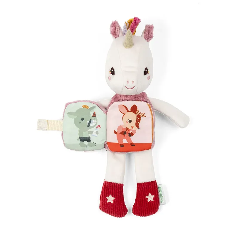 Knuffelboekje - Lena de eenhoorn de Lilliputiens en Lena De Eenhoorn – photo du produit 3 sur 6