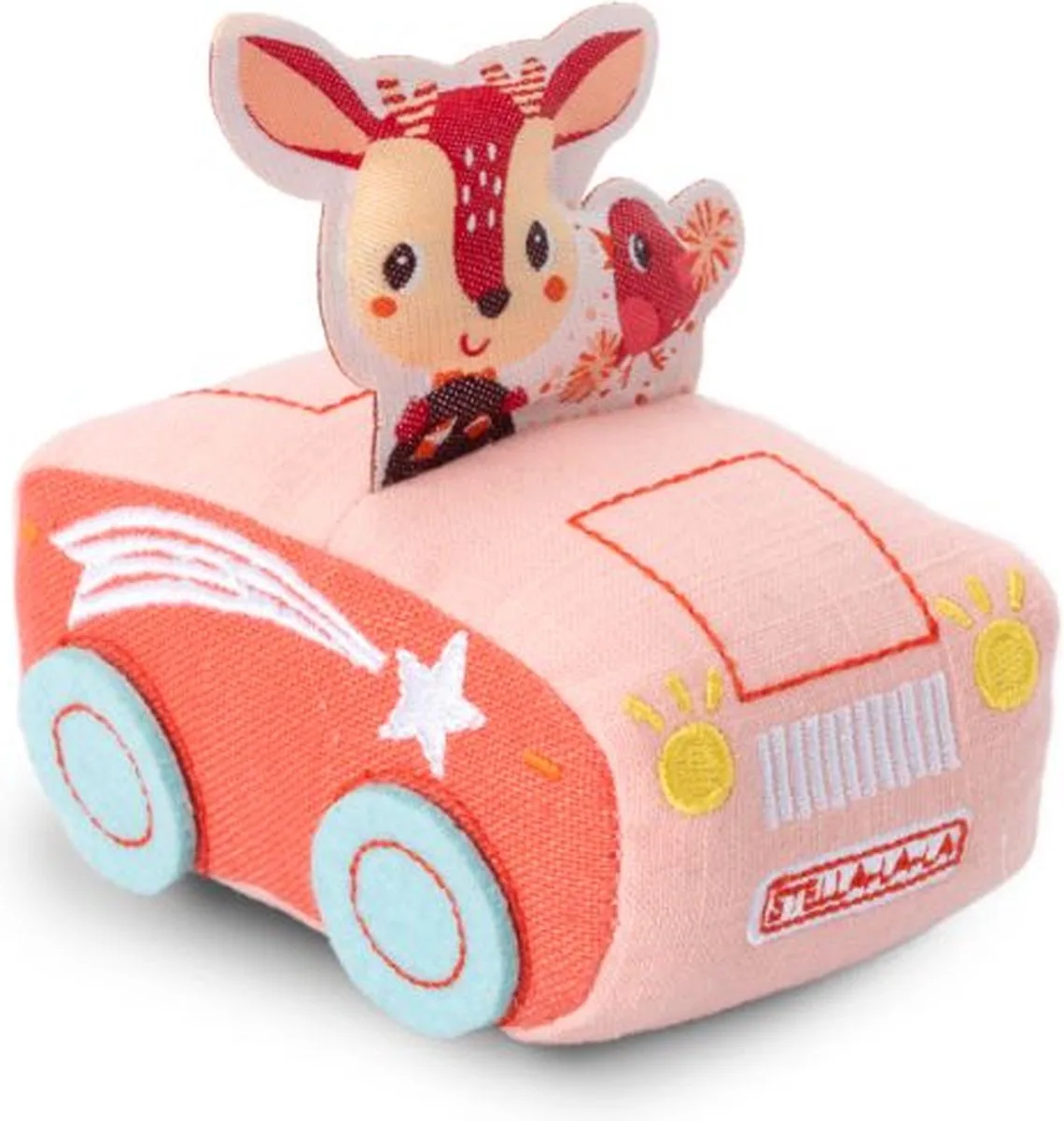 Pullback Auto - Deze Zachte Auto Is Ideaal Voor Kleine Handjes - Even Achteruittrekken En Hop, De Auto Vertrekt - Geschikt Vanaf 18 Maanden van Lilliputiens in Stella – productfoto