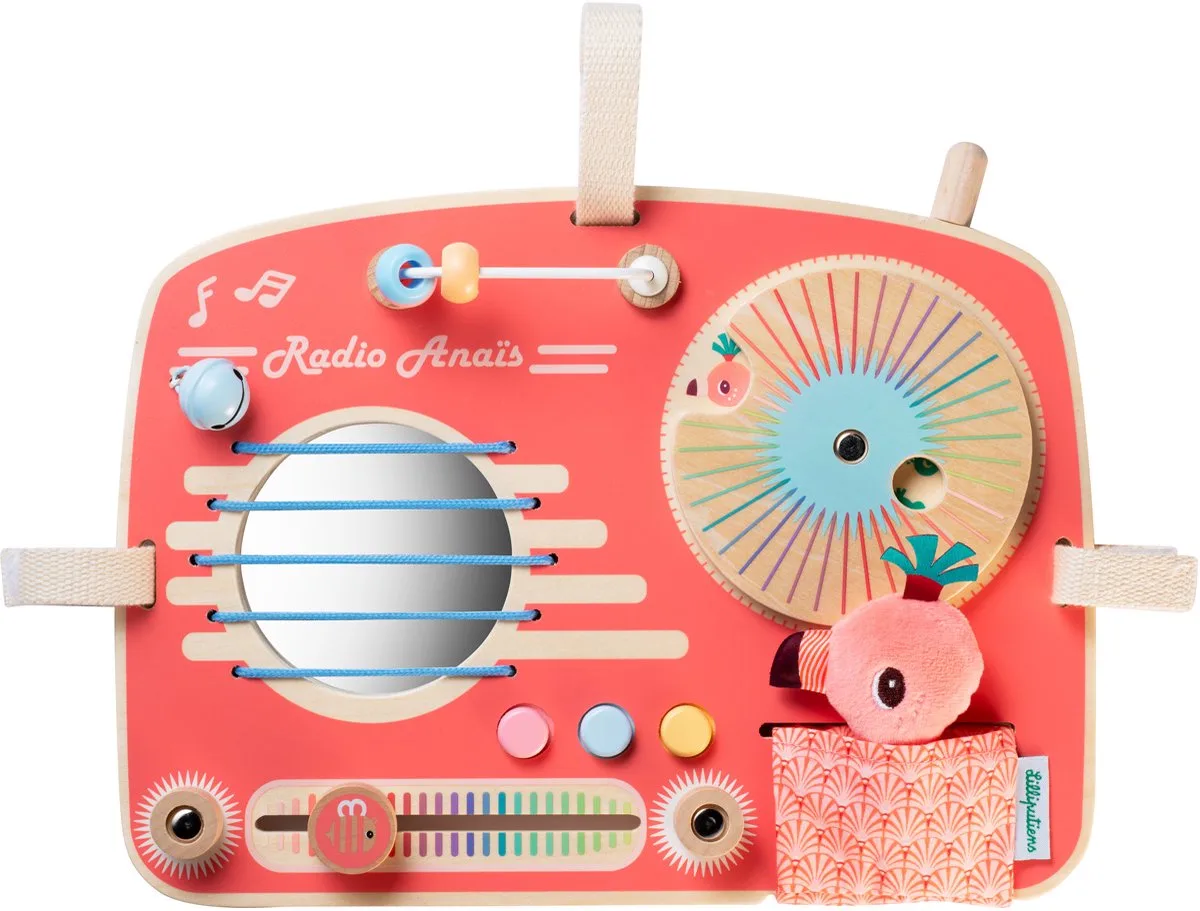 Radio-activiteiten paneel von Lilliputiens in Rot – Produktfoto