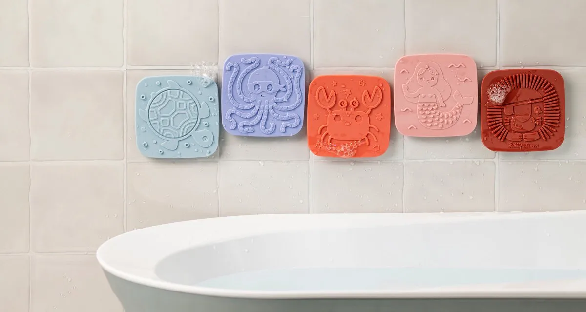 Jouet De Bain Sensory Tiles de Lilliputiens en Mutlikleur – photo du produit