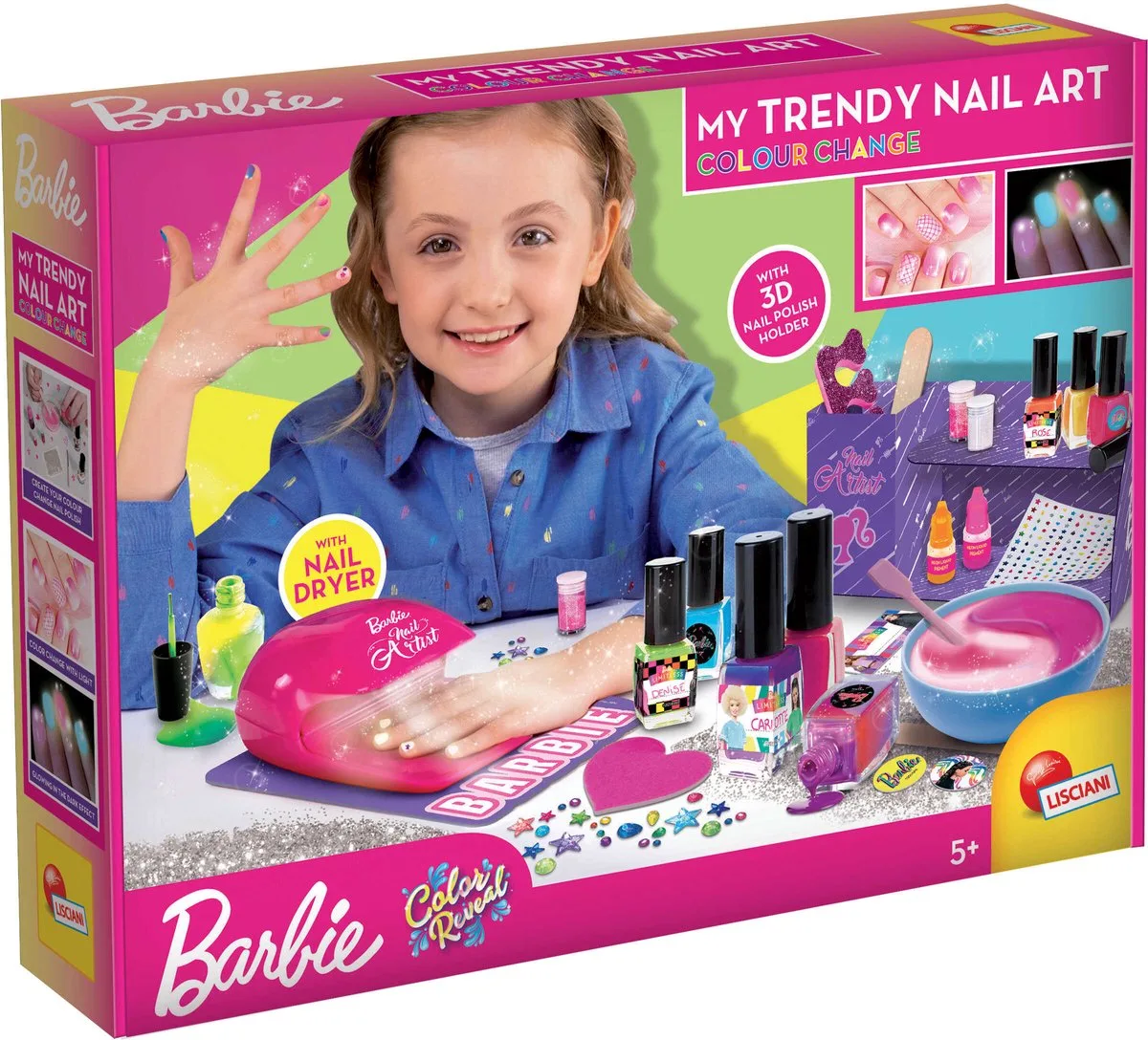 Barbie - my trendy Nailart colour change de Lisciani en Multicolore – photo du produit