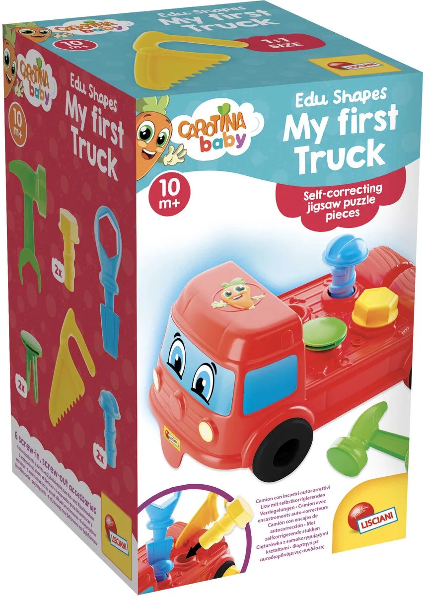 Carotina Baby - edu shapes mijn eerste truck fra Lisciani i Blå – produktbillede