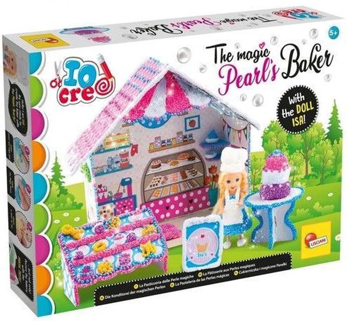 Creatieve set Io Creo Zoetwaren gemaakt van magische parels van Lisciani in Blauw – productfoto
