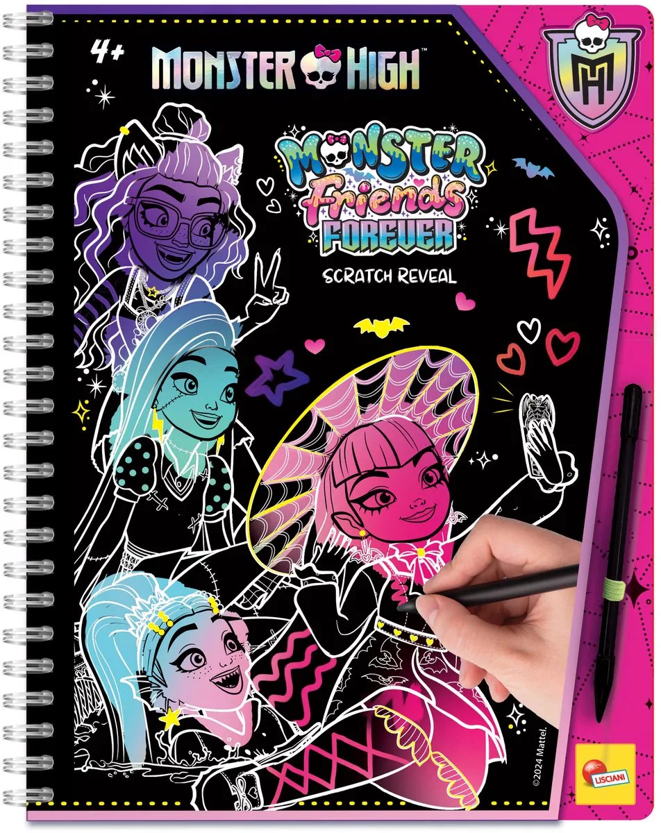 Monster High - Scratchboek - Monster friends forever scratch van Lisciani in Monster high Monster friends – productfoto
