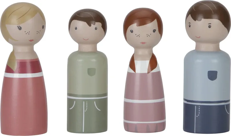 Aanvulset Poppenhuis - FSC van Little Dutch in Familie Rosa – productfoto