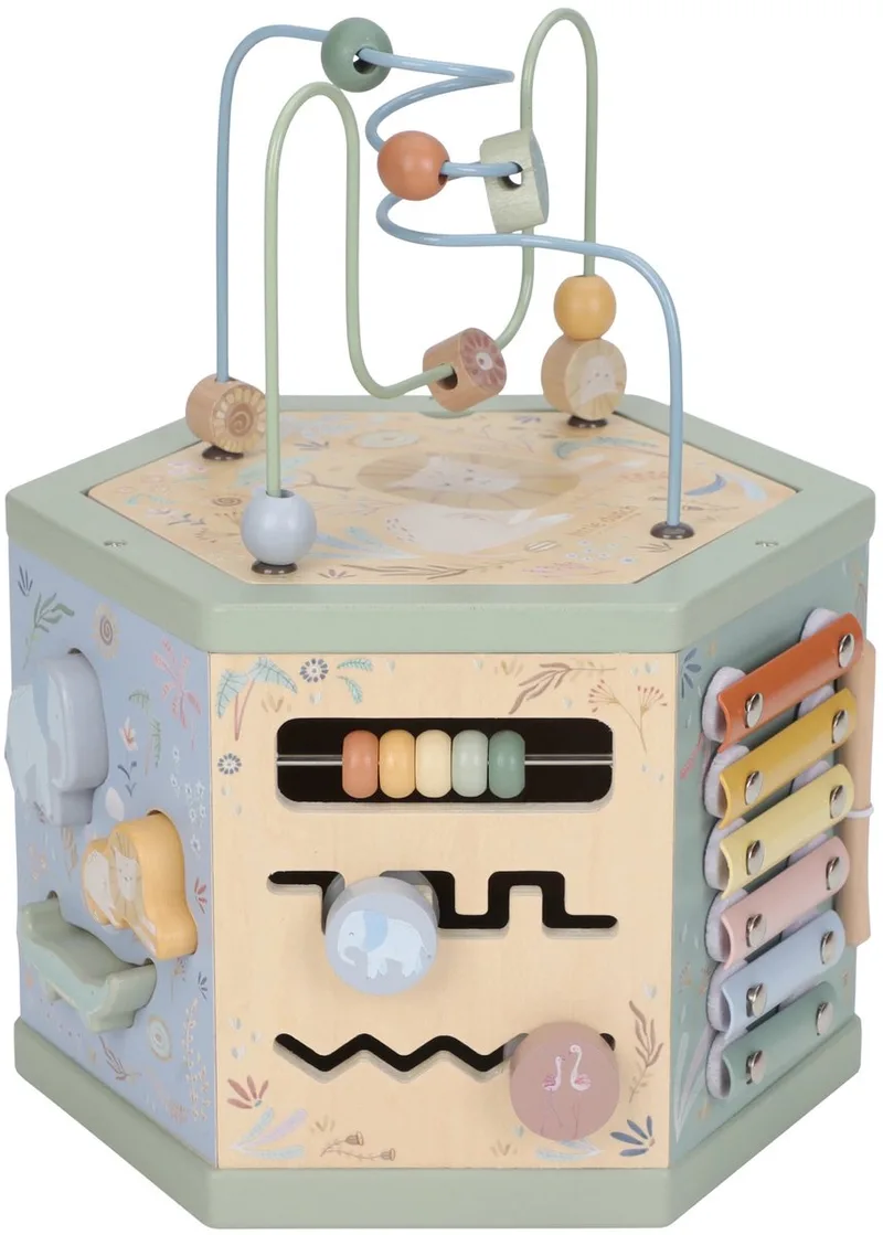 Activiteiten kubus FSC - Safari Friends by Little Dutch in Multicolour – product photo