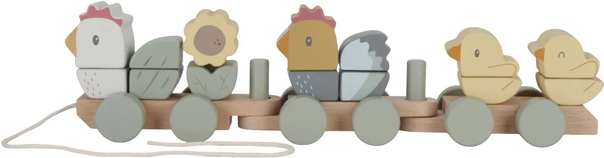 Blokkentrein FSC - Little Farm de Little Dutch en Multicolore – photo du produit