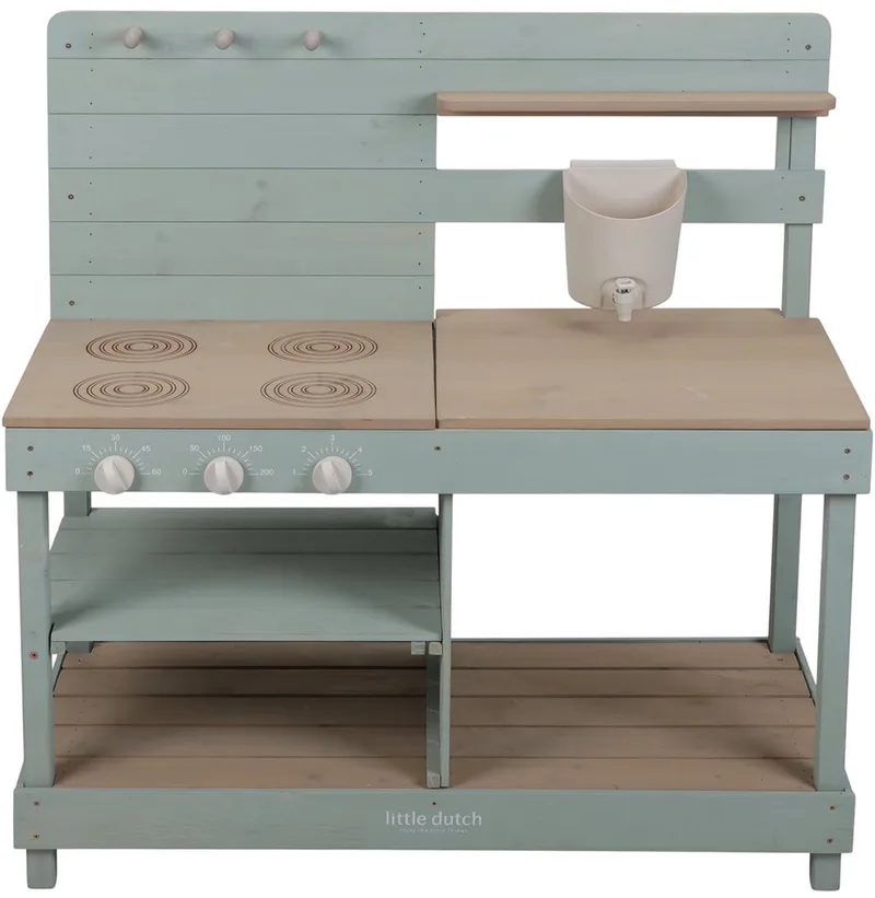Buitenkeuken – Houten Speelkeuken de Little Dutch en Vert – photo du produit 1 sur 3