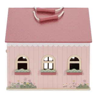 Draagbaar Houten Poppenhuis FSC by Little Dutch in Pink – product photo 4 of 4