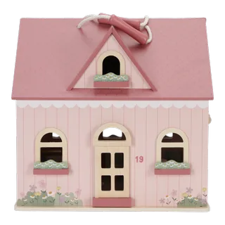 Draagbaar Houten Poppenhuis FSC by Little Dutch in Pink – product photo 2 of 4