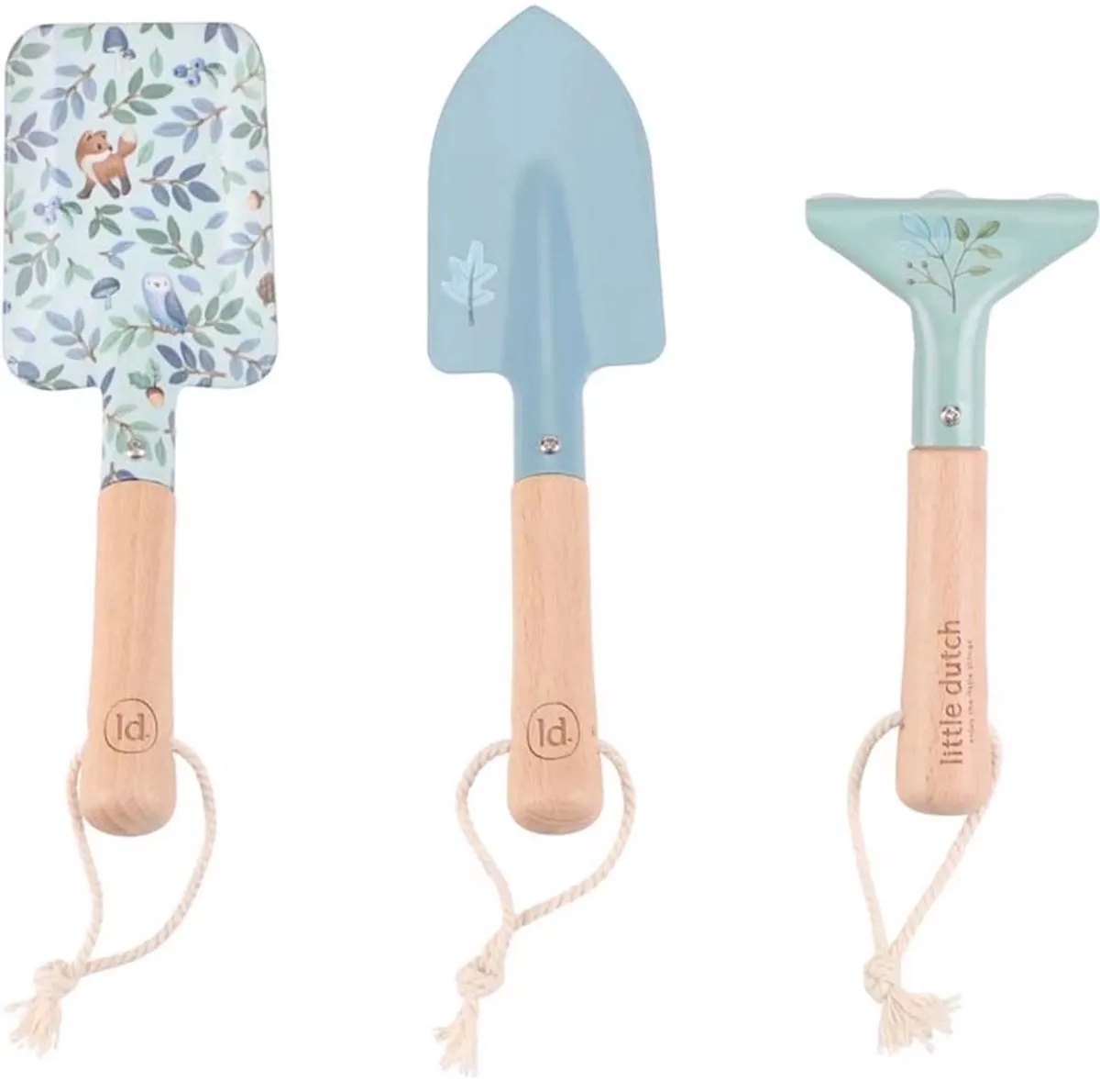 Forest Friends Tuingereedschapset - Buiten Speelgoed - Zandbakken & Accessoires - Tuinieren - Harkjes by Little Dutch in Blue – product photo