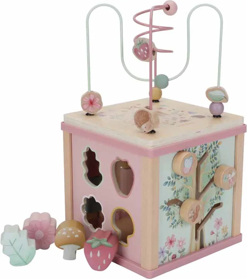 Wooden activity cube, Fairy Garden FSC von Little Dutch in Mehrfarbig – Produktfoto