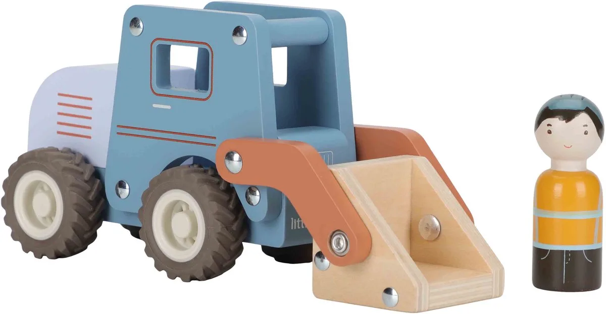 Houten bulldozer by Little Dutch in Blue – product photo