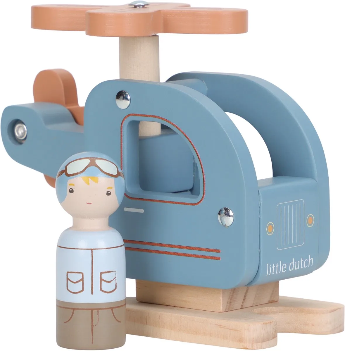 HOUTEN HELIKOPTER FSC de Little Dutch en Bleu – photo du produit
