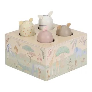 Houten Pop-up Safari Friends FSC van Little Dutch in Meerkleurig – productfoto 3 van 4