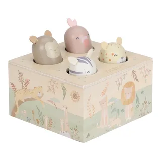 Houten Pop-up Safari Friends FSC van Little Dutch in Meerkleurig – productfoto 4 van 4