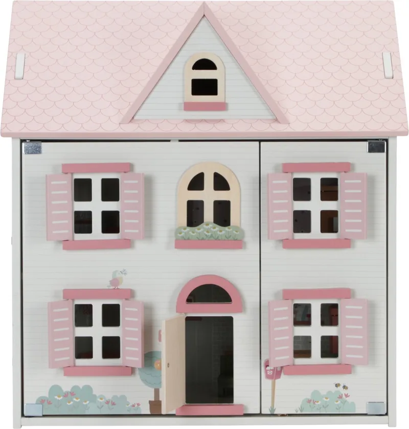Houten Poppenhuis - 48.80 cm hoog - FSC by Little Dutch in Lichtroze – product photo 1 of 5