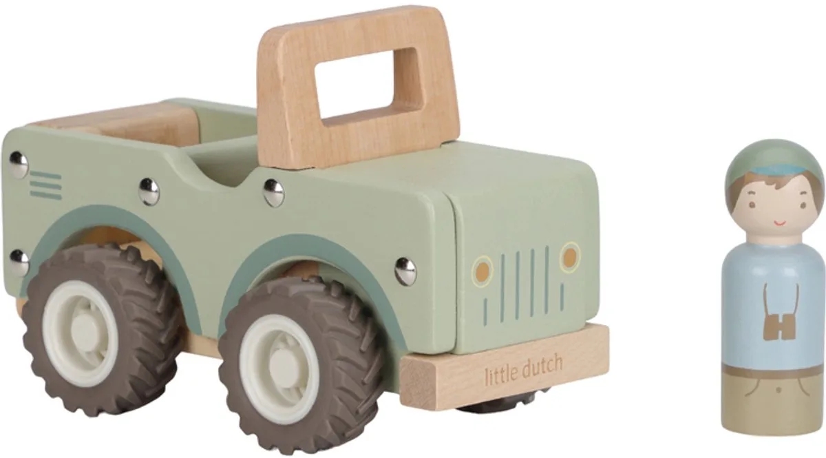 Houten safari auto FSC - Safari Friends van Little Dutch in Meerkleurig – productfoto