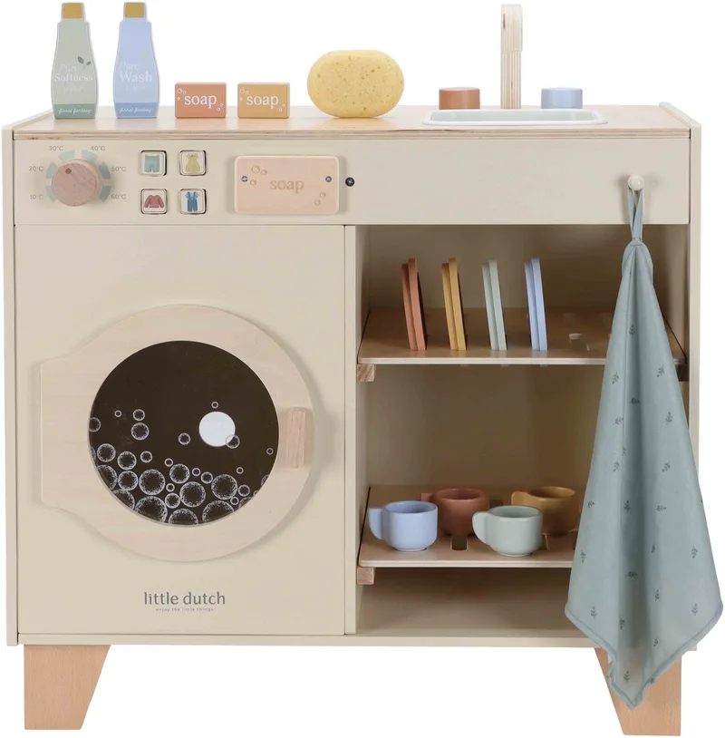 Houten wasmachine FSC Limited Edition van Little Dutch in Hout – productfoto