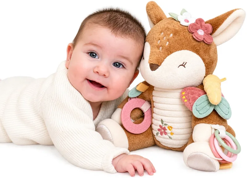Knuffel - Geschikt vanaf de Geboorte - Hoogte 30 cm - Fairy Garden - Baby Knuffel - Knuffels - Activiteitenknuffel de Little Dutch en Hert – photo du produit