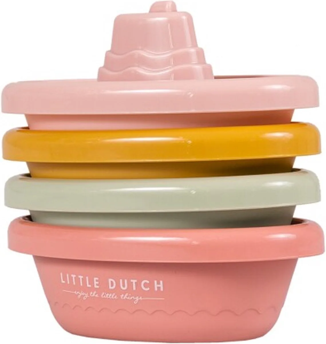 Little Dutch 4 Bad Bootjes Set Roze van Little Dutch in Roze, Geel, Groen – productfoto