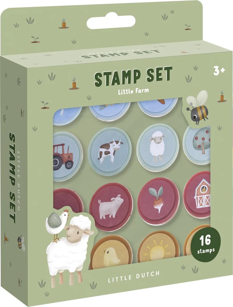 Bambolino Toys Little Dutch Stempels Little Farm - 16st von Little Dutch in Grün – Produktfoto