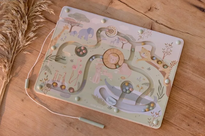 Magnetisch doolhof FSC - Safari Friends by Little Dutch in Green – product photo 4 of 4