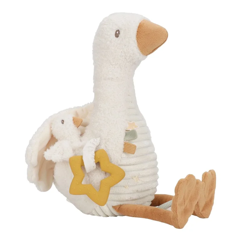 Newborn Naturals Activiteitenknuffel Little Goose van Little Dutch in Meerkleurig – productfoto 3 van 4